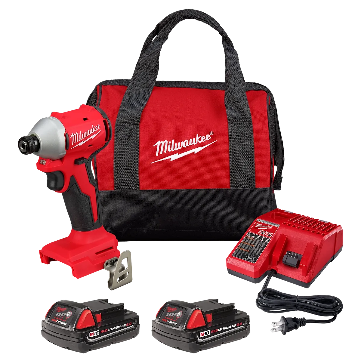 Milwaukee Tool M18 Compact Brushless 1/4" Hex Impact Driver Kit 3650-22CT