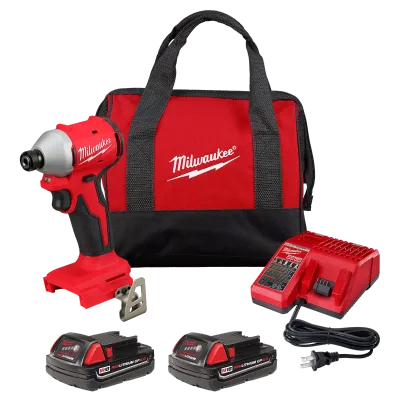 Milwaukee Tool M18 Compact Brushless 1/4" Hex Impact Driver Kit 3650-22CT