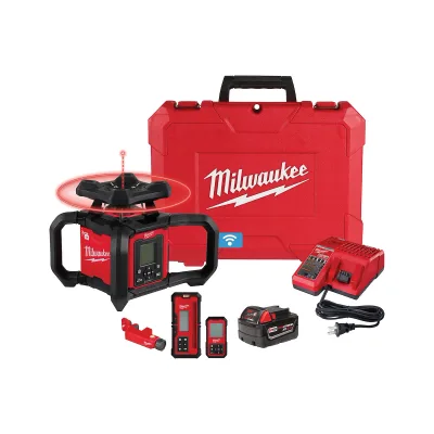 Milwaukee Tool M18™ Red Exterior Dual Slope Rotary Laser Level Kit 3704-21