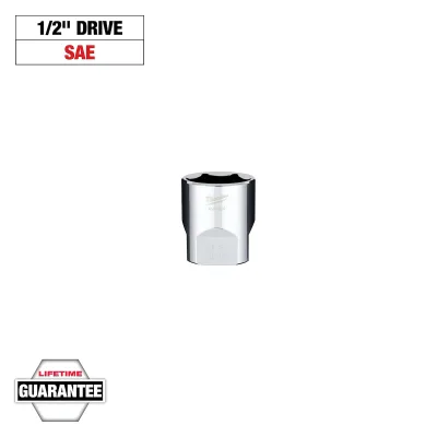 Milwaukee Tool 1/2" Drive 6-Point Sockets with FOUR FLAT Sides 45-34-2002