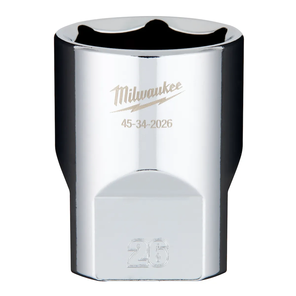 Milwaukee Tool 1/2" Drive 6-Point Sockets with FOUR FLAT Sides 45-34-2026