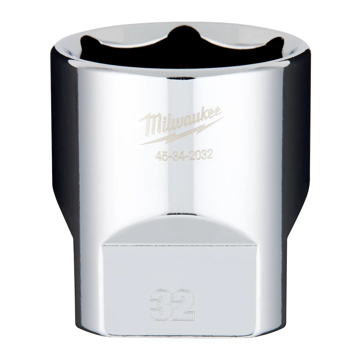 Milwaukee Tool 1/2" Drive 6-Point Sockets with FOUR FLAT Sides 45-34-2032