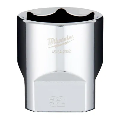 Milwaukee Tool 1/2" Drive 6-Point Sockets with FOUR FLAT Sides 45-34-2032