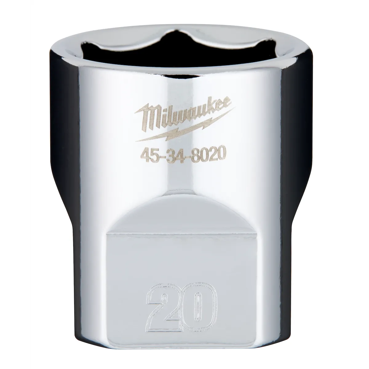 Milwaukee Tool 3/8" Drive 6-Point Sockets with FOUR FLAT Sides 45-34-8020