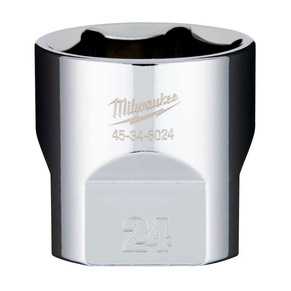 Milwaukee Tool 3/8" Drive 6-Point Sockets with FOUR FLAT Sides 45-34-8024