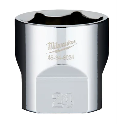 Milwaukee Tool 3/8" Drive 6-Point Sockets with FOUR FLAT Sides 45-34-8024