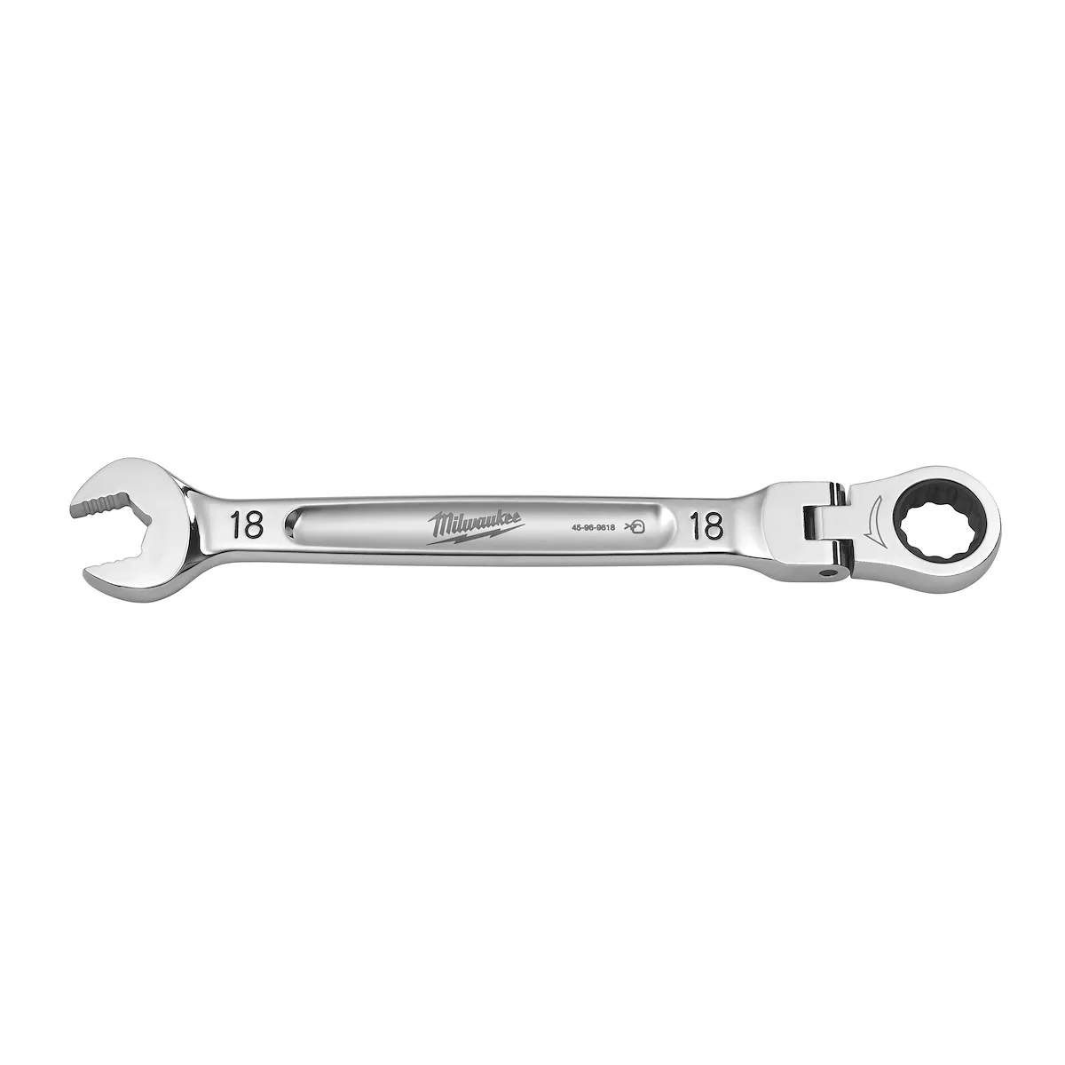 Milwaukee Tool Metric Flex Head Ratcheting Combination Wrench 45-96-9618