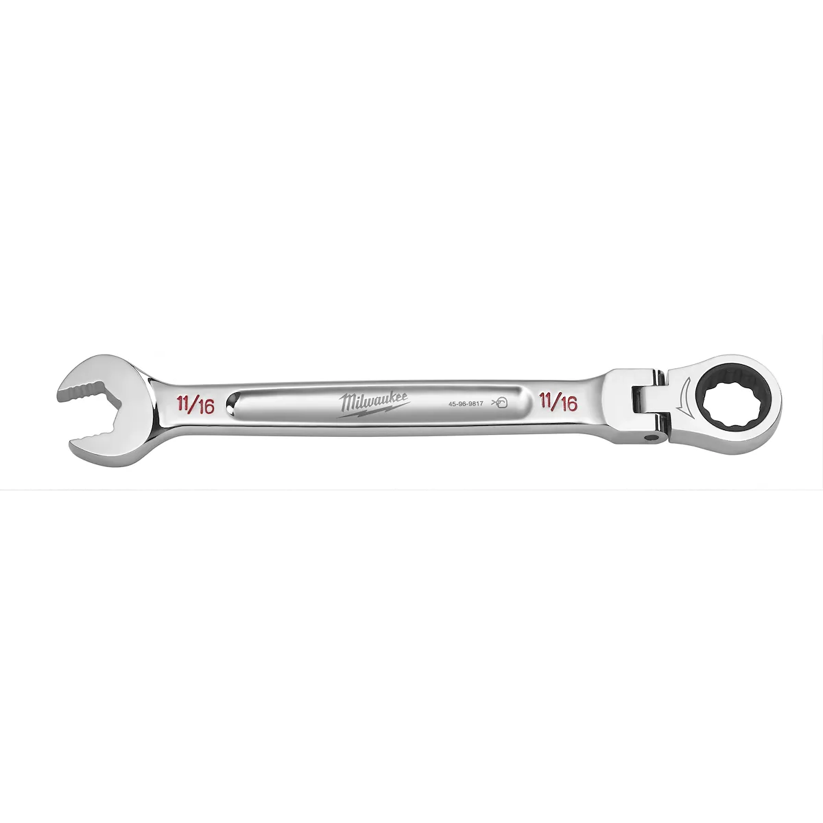 Milwaukee Tool SAE Flex Head Ratcheting Combination Wrench 45-96-9817