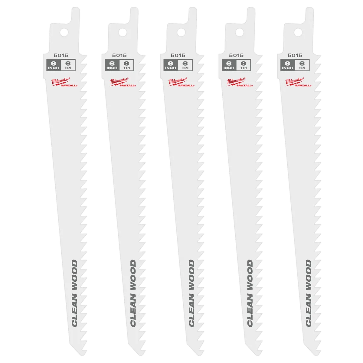 6" 6 TPI Fleam Ground SAWZALL® Blades (5 Pk)