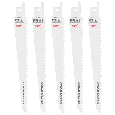 6" 6 TPI Fleam Ground SAWZALL® Blades (5 Pk)