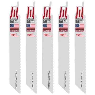 6" 10 TPI Thin Kerf SAWZALL® Blades (5 Pk)