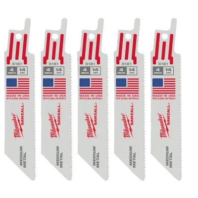 4" 14 TPI Thin Kerf SAWZALL® Blades (5 Pk)