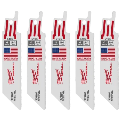 4" 24 TPI Thin Kerf SAWZALL® Blades (5 Pk)