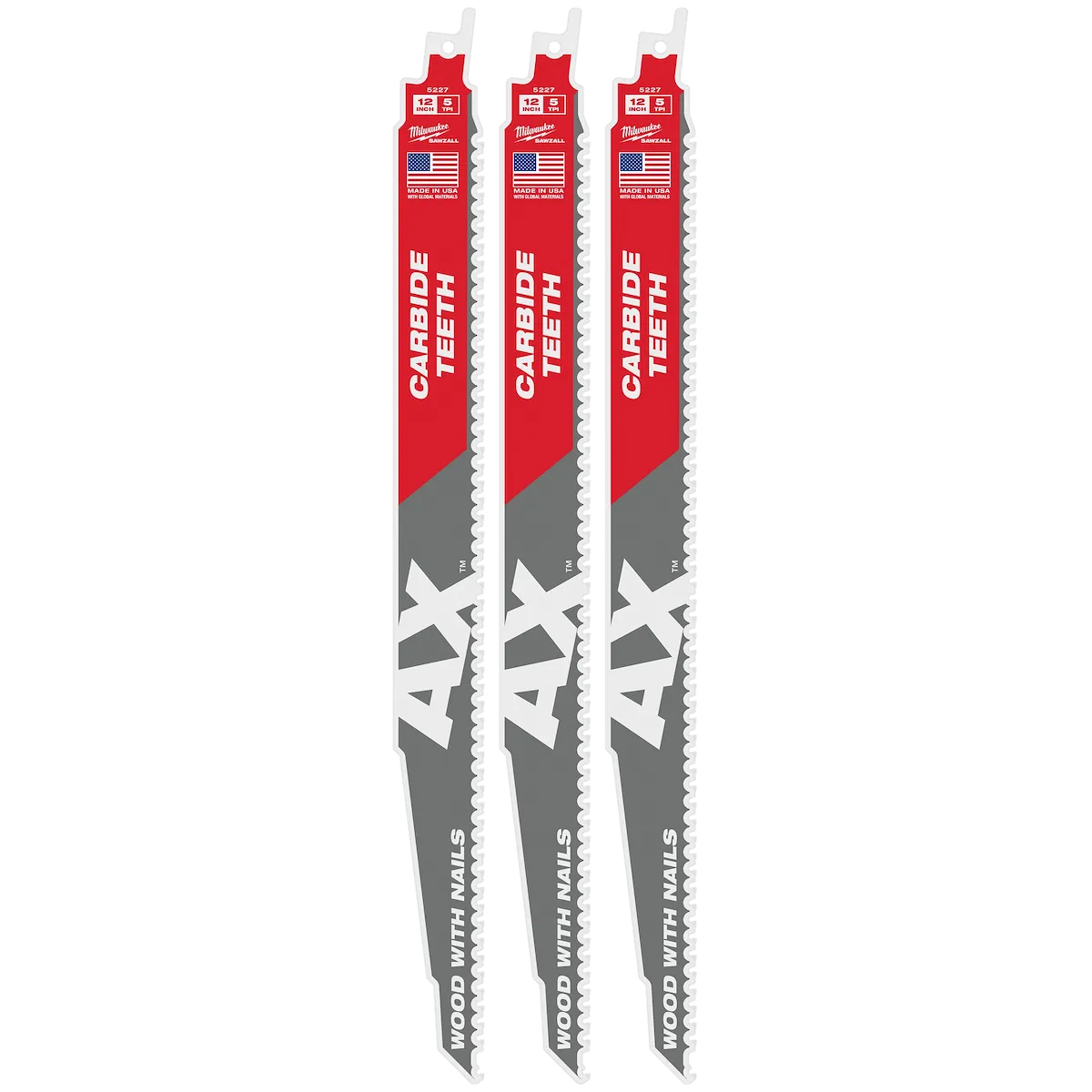 Milwaukee Tool (1PK) 6" 5T AX™ w/ Carbide Teeth SAWZALL® Blade 48-00-5227