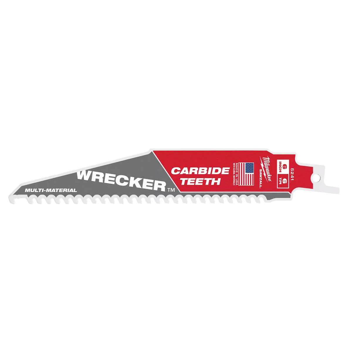 (1PK) 6" 6 TPI WRECKER™ w/ Carbide Teeth SAWZALL® Blade