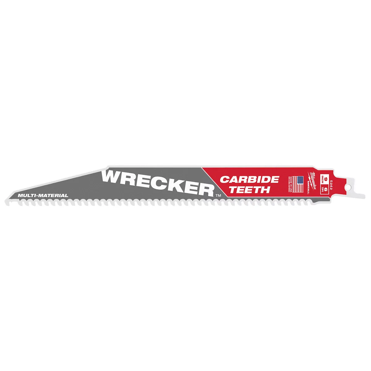 (1PK) 9" 6 TPI WRECKER™ w/ Carbide Teeth SAWZALL® Blade