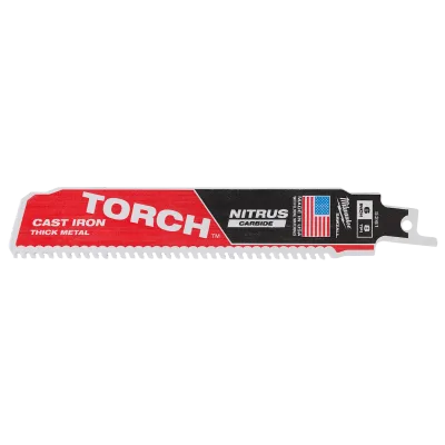 (1PK) 6" 8 TPI Torch™ for CAST IRON w/ Nitrus Carbide™