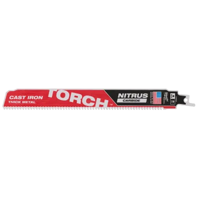 (1PK) 9" 8 TPI Torch™ for CAST IRON w/ Nitrus Carbide™