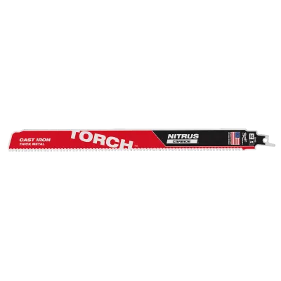 (1PK) 12" 8 TPI TORCH™ w/ NITRUS Carbide™ SAWZALL® Blade
