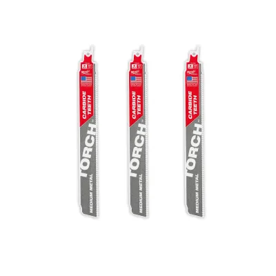 (3PK) 9" 10TPI the TORCH™ with Carbide Teeth for Medium Metal