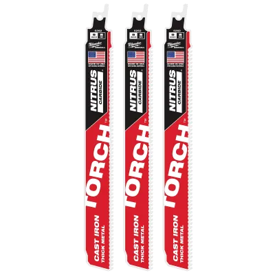 (3PK) 9" 8TPI Torch™ for CAST IRON w/ Nitrus Carbide™