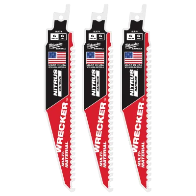 (3PK) 6" Wrecker™ w/ Nitrus Carbide™ Sawzall® Blade