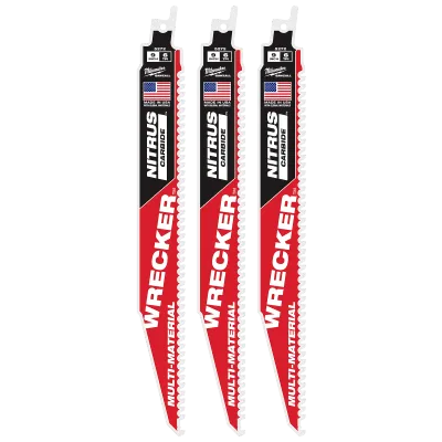(3PK) 9" Wrecker™ w/ Nitrus Carbide™ Sawzall® Blade