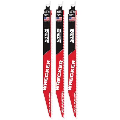 (3PK) 12" Wrecker™ w/ Nitrus Carbide™ Sawzall® Blade