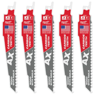 (5PK) 6" 5T the AX™ w/ Carbide Teeth SAWZALL® Blade