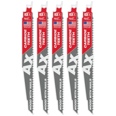 (5PK) 9" 5T the AX™ w/ Carbide Teeth SAWZALL® Blade