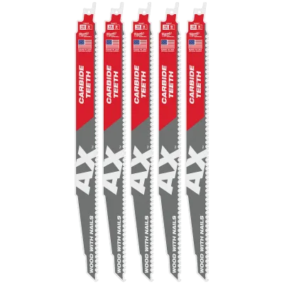 (5PK) 12" 5T the AX™ w/ Carbide Teeth SAWZALL® Blade