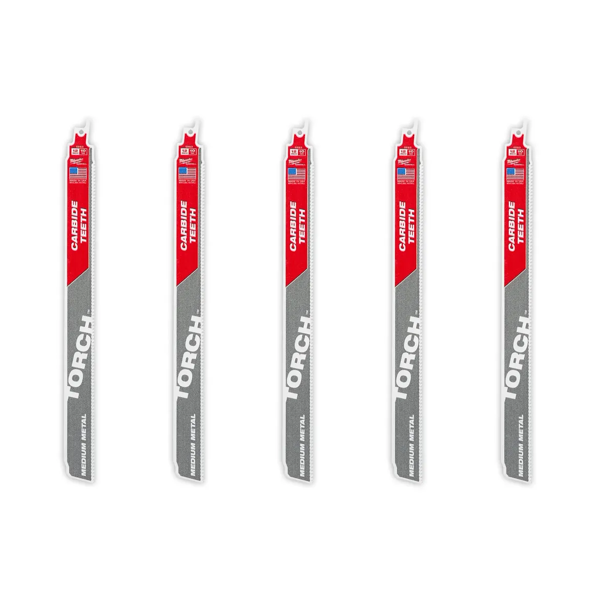 (5PK) 12" 10TPI the TORCH™ with Carbide Teeth for Medium Metal