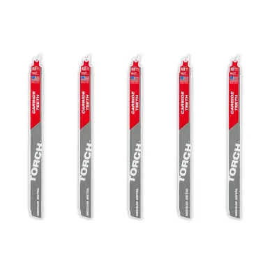 (5PK) 12" 10TPI the TORCH™ with Carbide Teeth for Medium Metal