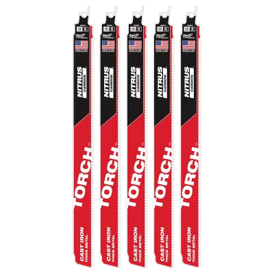 (5PK) 12" 8 TPI TORCH™ w/ NITRUS Carbide™ SAWZALL® Blade