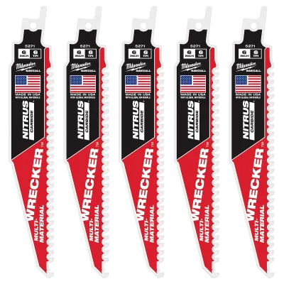 (5PK) 6" Wrecker™ w/ Nitrus Carbide™ Sawzall® Blade