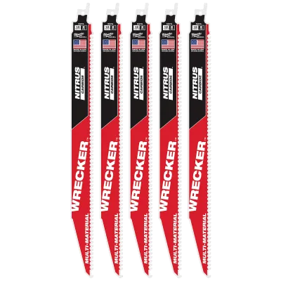 (5PK) 12" Wrecker™ w/ Nitrus Carbide™ Sawzall® Blade
