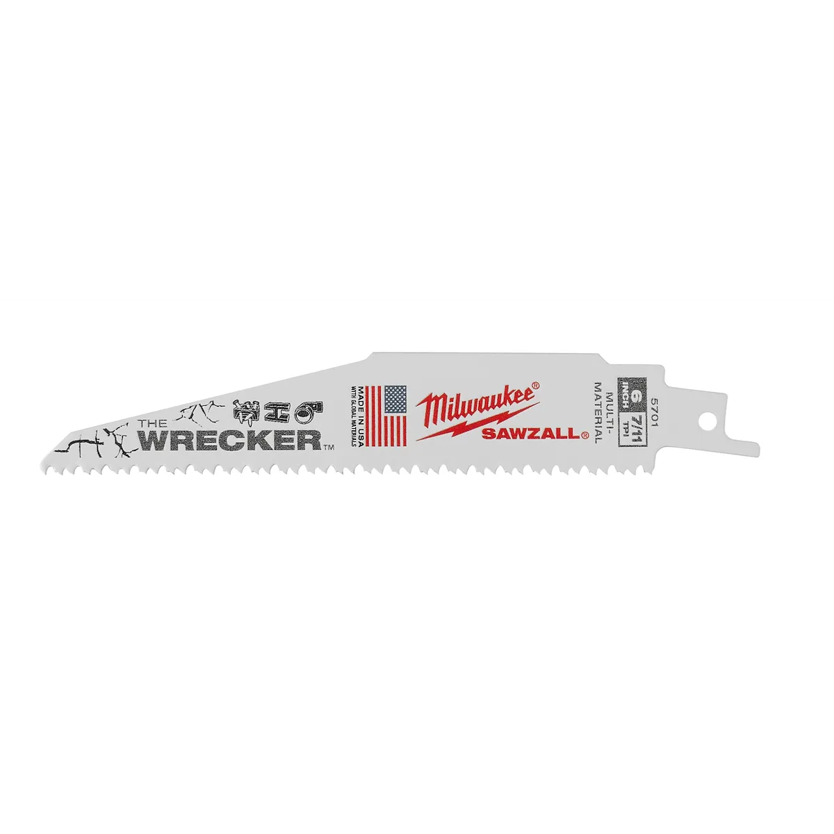 Milwaukee WRECKER™ Multi-Material SAWZALL® Blade 6" 7/11 TPI 5PK
