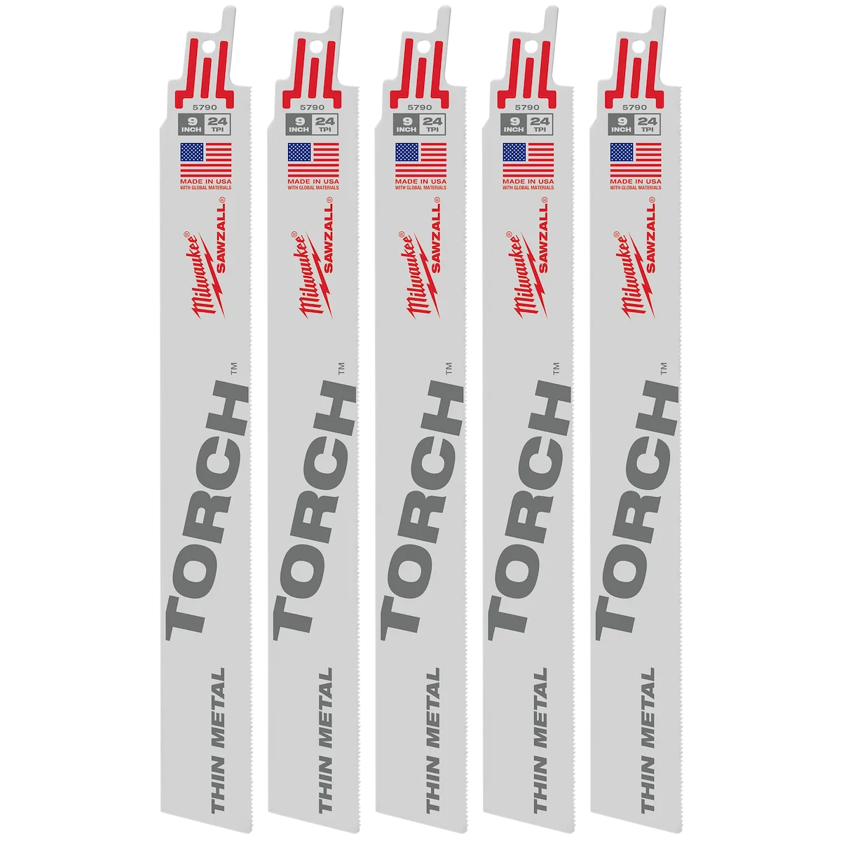 9" 24 TPI the Torch™ SAWZALL® Blades (5 Pk)