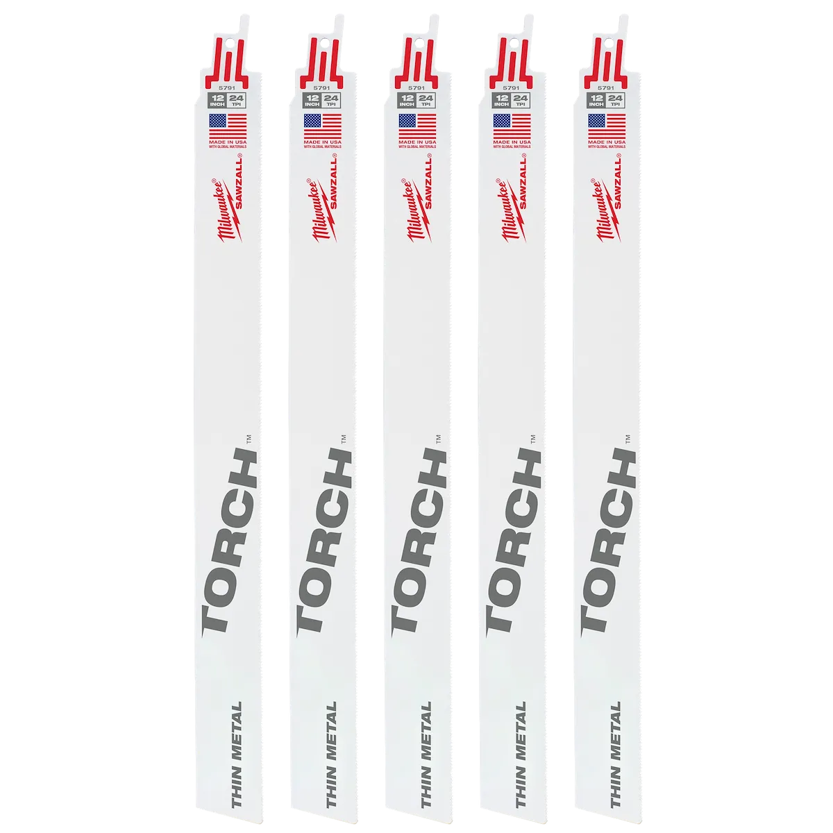 12" 24 TPI the Torch™ SAWZALL® Blades (5 Pk)