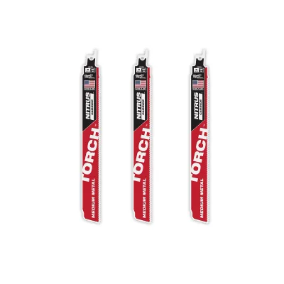 (3PK) 9" 10TPI the TORCH™ with NITRUS CARBIDE™ Teeth for Medium Metal