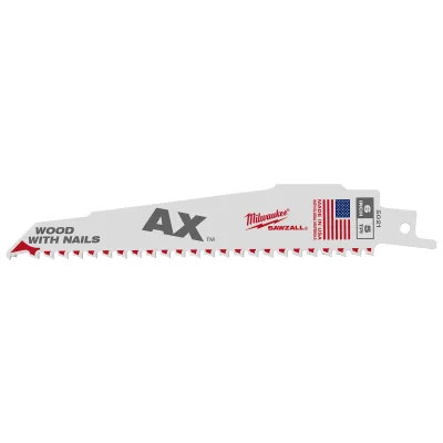 Milwaukee Tool 6" 5 TPI the Ax™ Sawzall® Blade (25 Pk) 48-00-8021