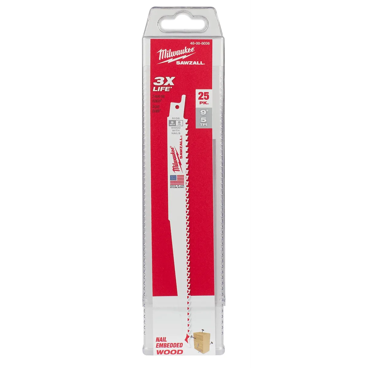 9" 5 TPI Sawzall® Blades (25 Pk)