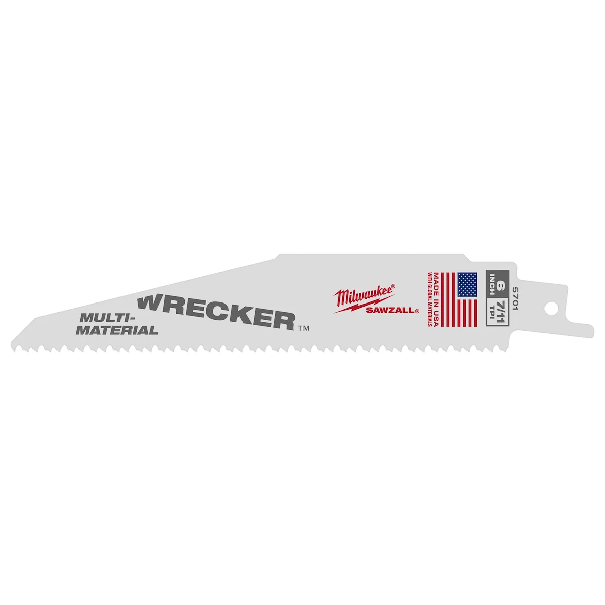 Milwaukee WRECKER™ Multi-Material SAWZALL® Blade 6" 7/11 TPI 25PK