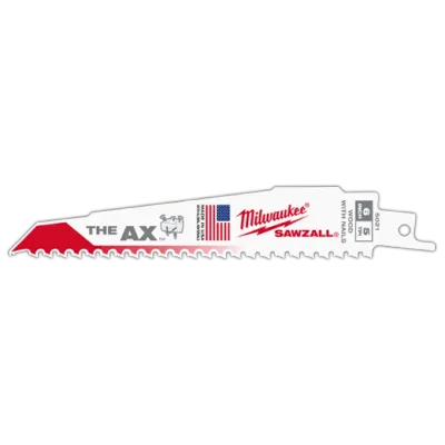 Milwaukee Tool 6" 5 TPI the Ax™ Sawzall® Blade (25 Pk) 48-01-2021