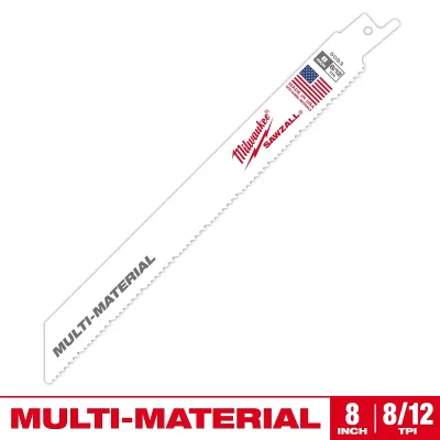 Milwaukee Tool 8" 8/12 TPI SAWZALL® Blades (25 Pk) 48-01-2093