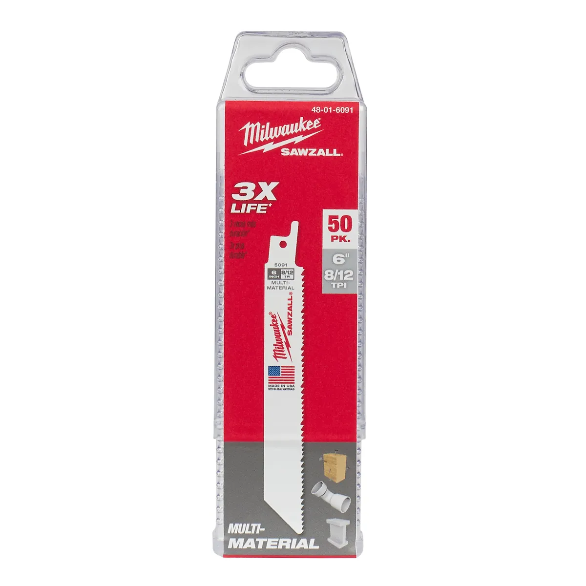 6" 8/12 TPI SAWZALL® Blades (50 Pk)