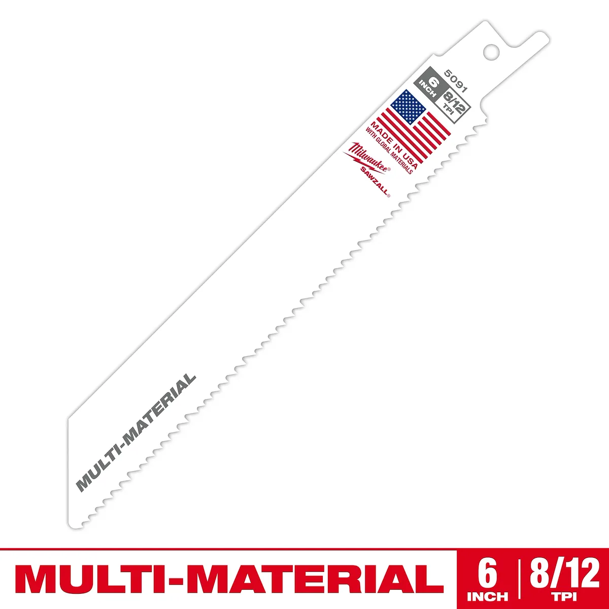 6" 8/12 TPI SAWZALL® Blades (Bulk - 100 Pk)
