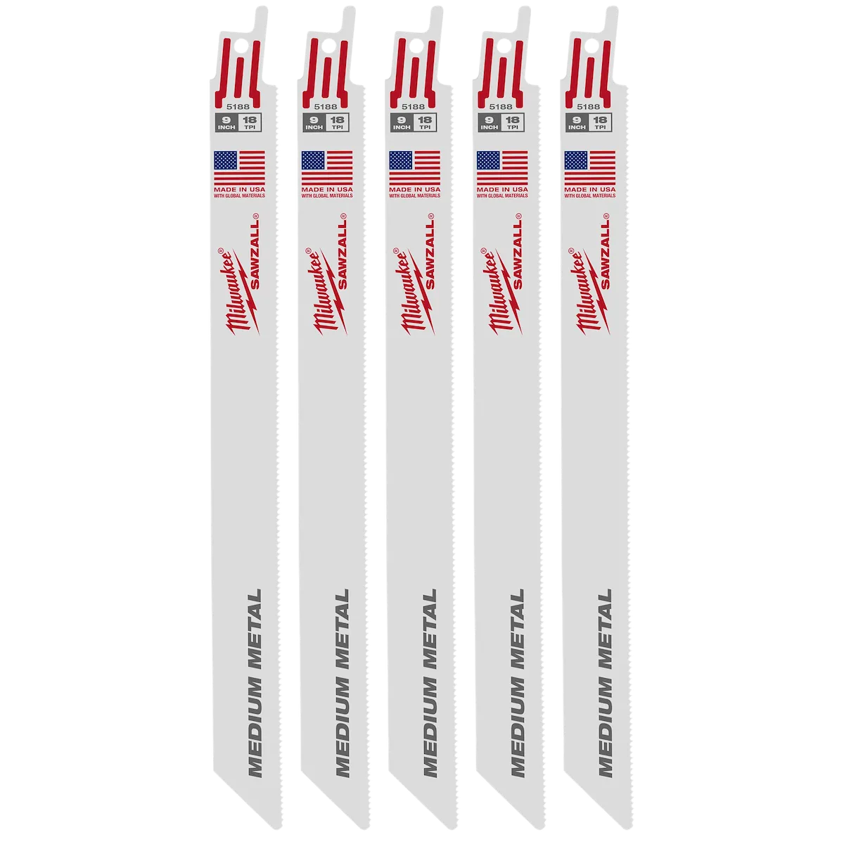 9" 18 TPI Thin Kerf SAWZALL® Blades (Bulk - 100 Pk)