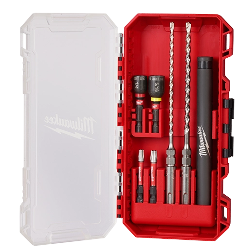 (7PC) SDS Plus with 2™ 2-Cutter Concrete Screw Install Kit