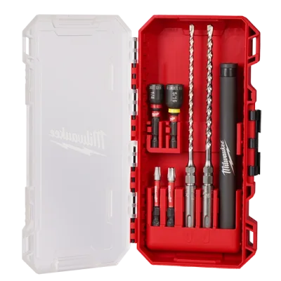 (7PC) SDS Plus with 2™ 2-Cutter Concrete Screw Install Kit